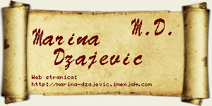 Marina Džajević vizit kartica